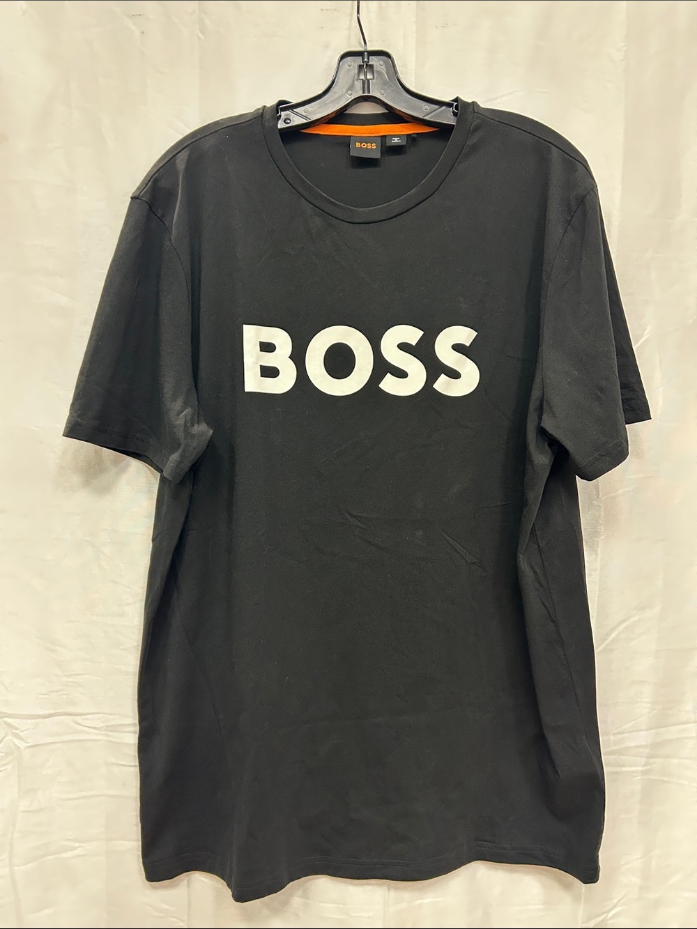 BOSS Black Short-Sleeve Tee with White Logo